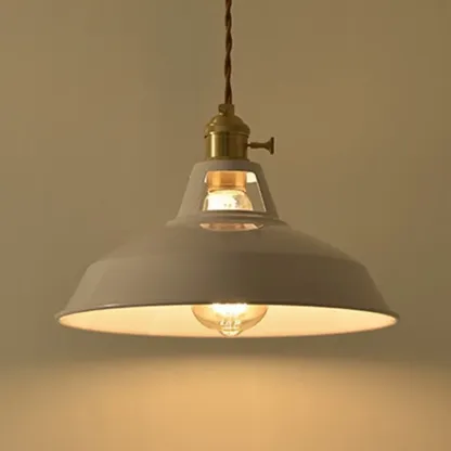 Macaron Iron Dome Pendant Lamp with Hardwired Image - 13