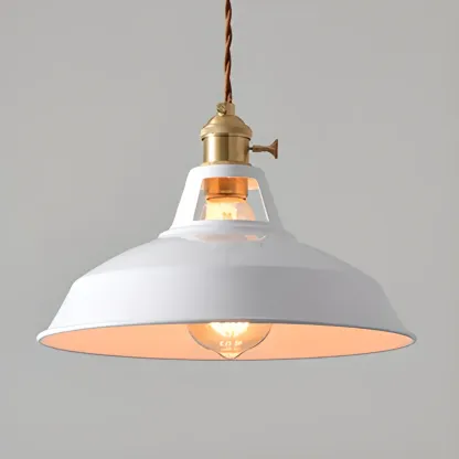 Macaron Iron Dome Pendant Lamp with Hardwired Image - 14