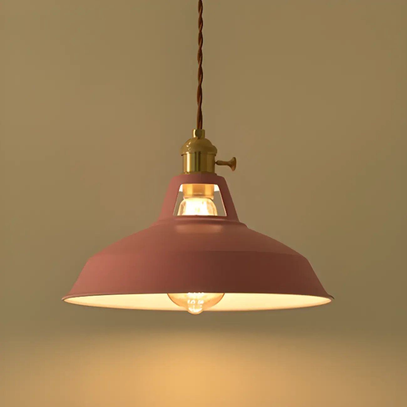 Macaron Iron Dome Pendant Lamp with Hardwired Image - 15