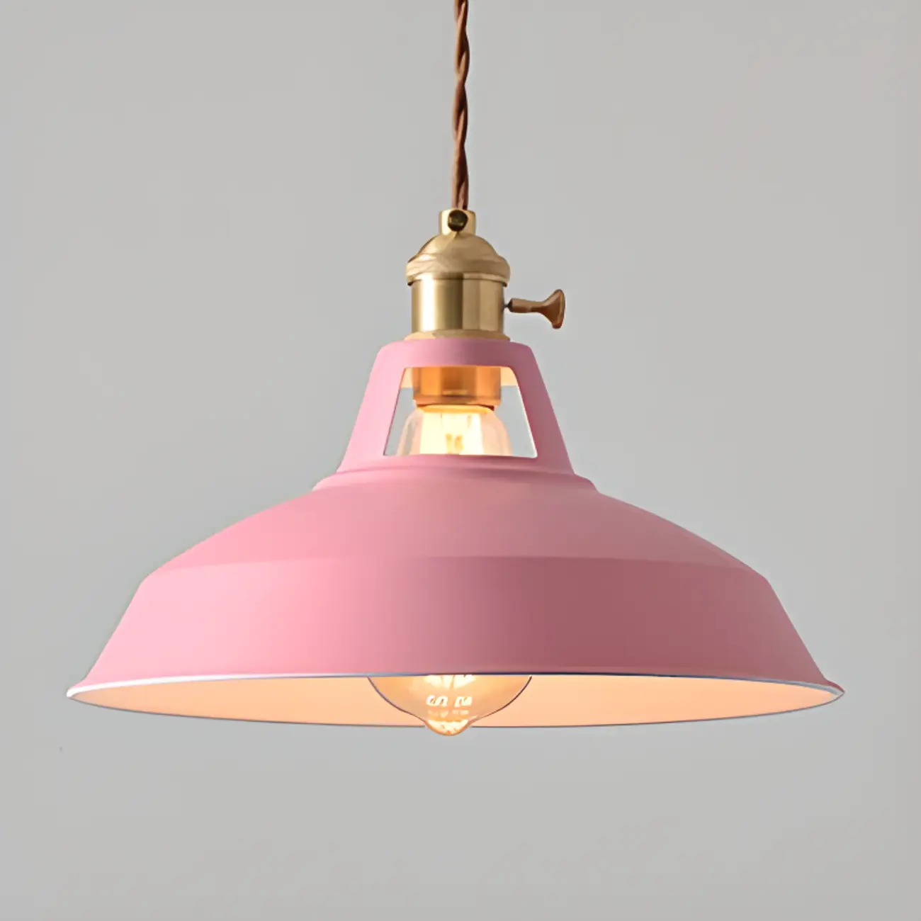 Macaron Iron Dome Pendant Lamp with Hardwired Image - 16 | homeyfad