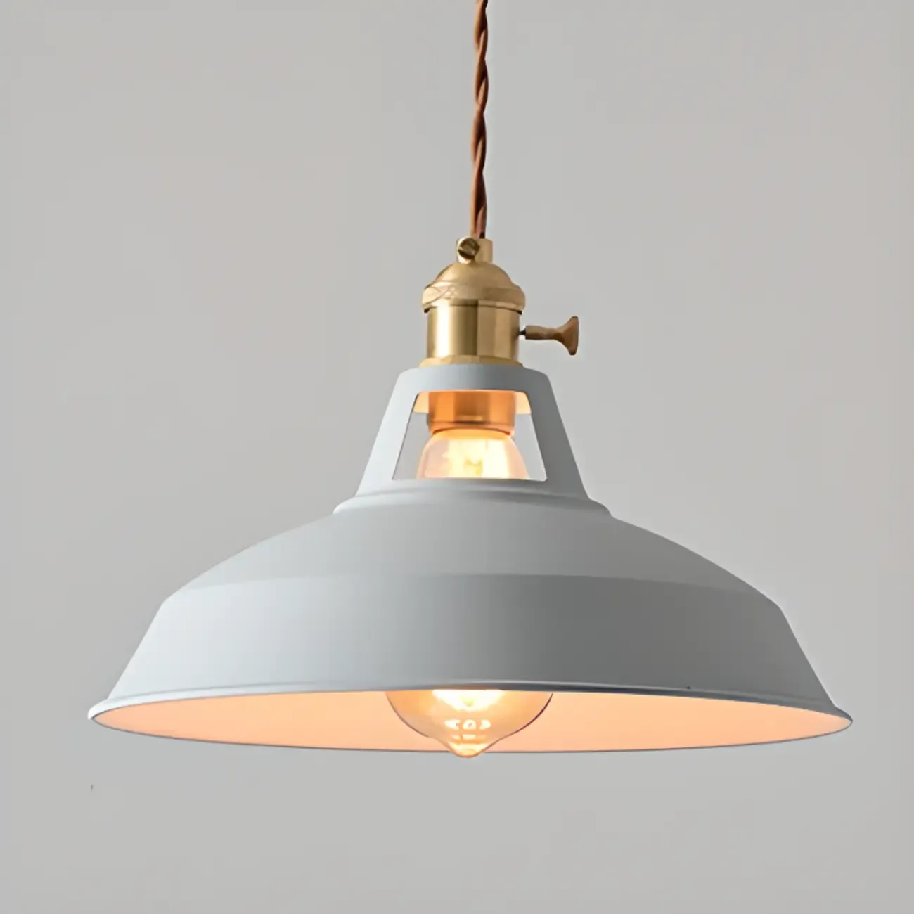 Macaron Iron Dome Pendant Lamp with Hardwired Image - 20
