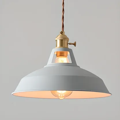 Macaron Iron Dome Pendant Lamp with Hardwired Image - 20
