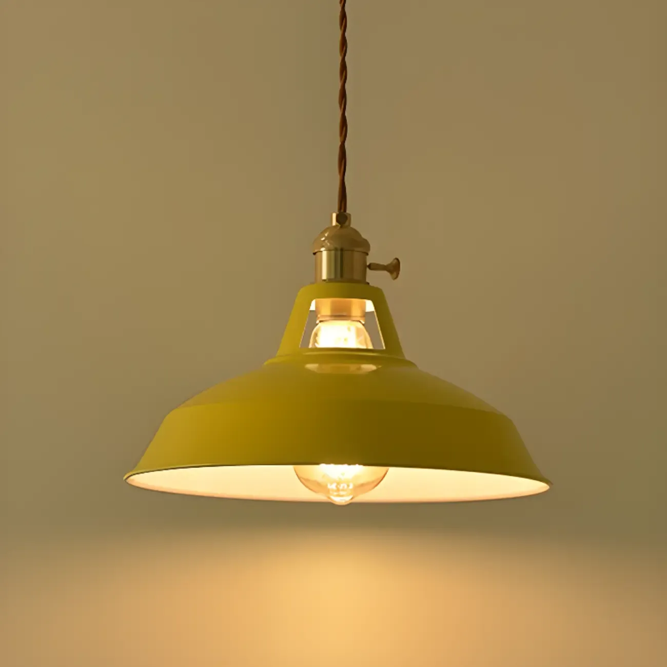 Macaron Iron Dome Pendant Lamp with Hardwired Image - 21