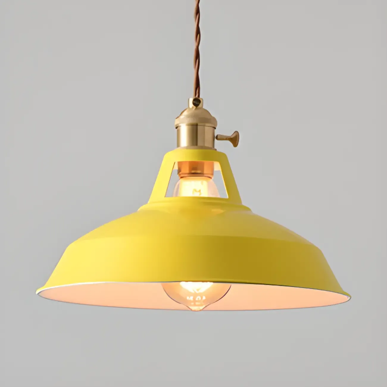 Macaron Iron Dome Pendant Lamp with Hardwired Image - 22