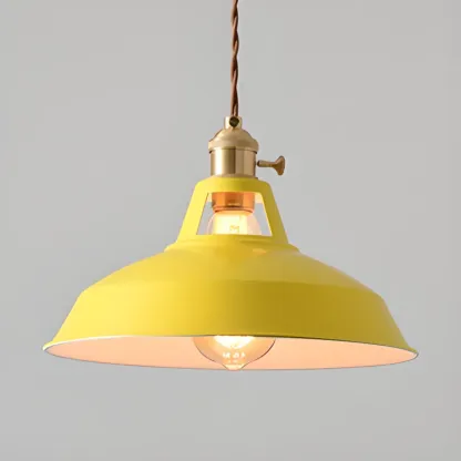 Macaron Iron Dome Pendant Lamp with Hardwired Image - 22