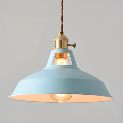Macaron Iron Dome Pendant Lamp with Hardwired Image - 24
