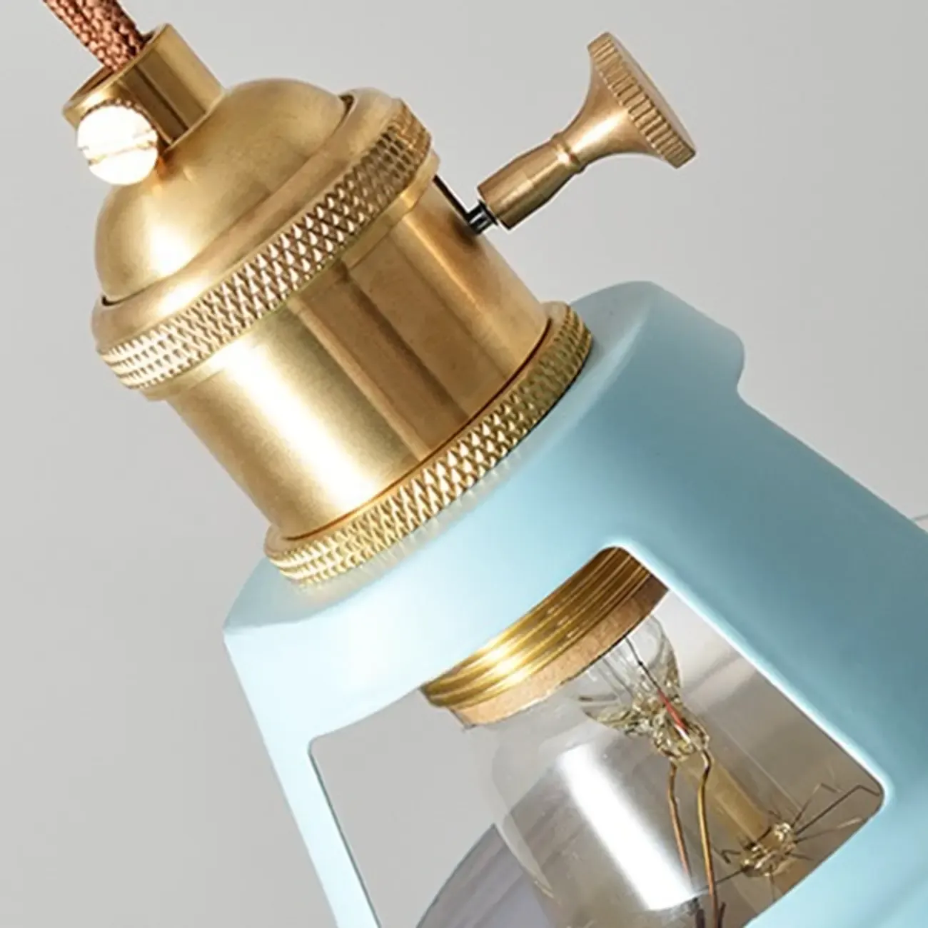 Macaron Iron Dome Pendant Lamp with Hardwired Image - 25