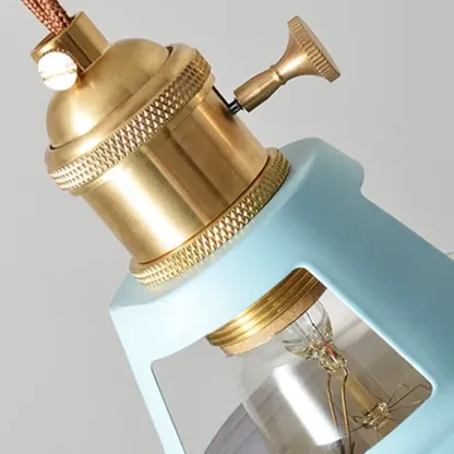 Macaron Iron Dome Pendant Lamp with Hardwired Image - 25