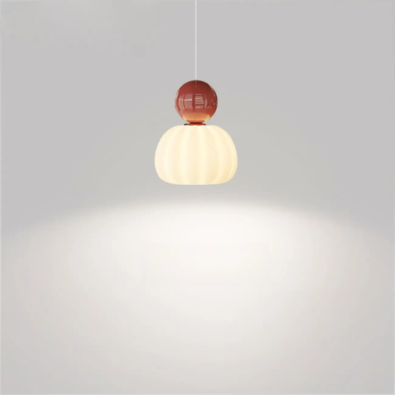 Cream Enclosure Pendant Light in Mini Size for Bedroom Image - 4