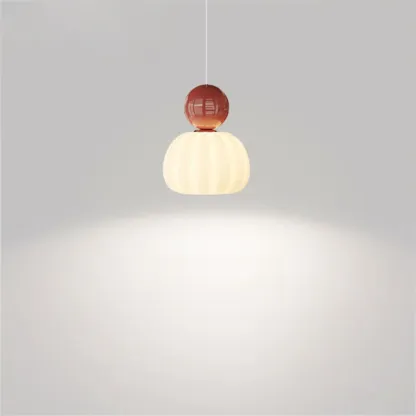 Cream Enclosure Pendant Light in Mini Size for Bedroom Image - 4