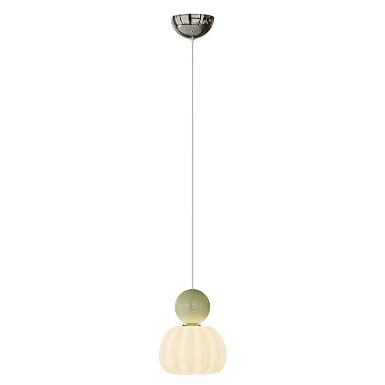 Cream Enclosure Pendant Light in Mini Size for Bedroom Image - 5