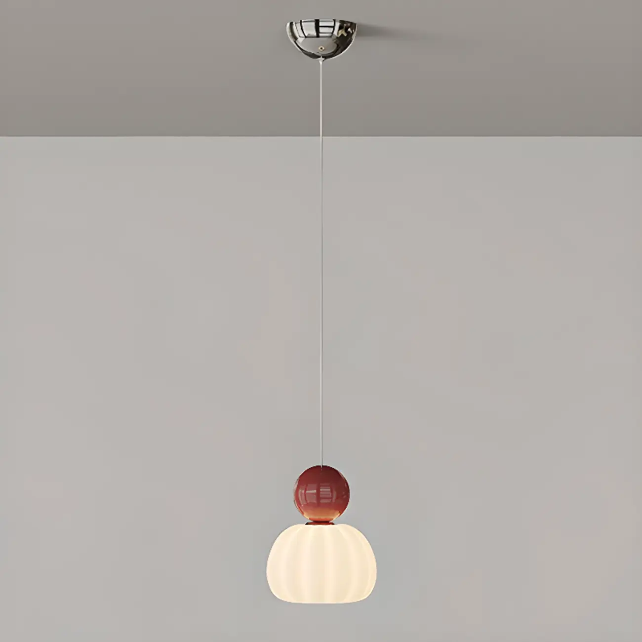 Cream Enclosure Pendant Light in Mini Size for Bedroom Image - 6 | homeyfad