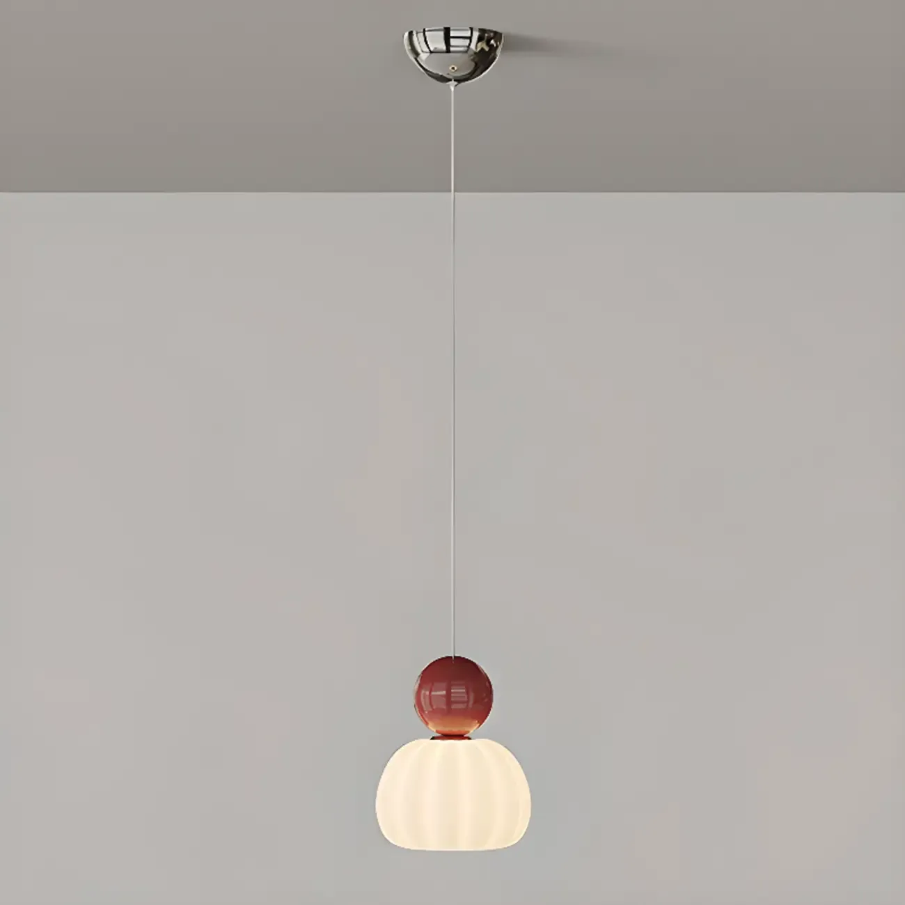 Cream Enclosure Pendant Light in Mini Size for Bedroom - HomeyFad