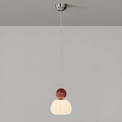 Cream Enclosure Pendant Light in Mini Size for Bedroom Image - 6