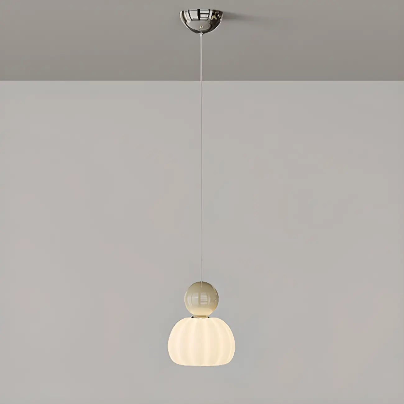Cream Enclosure Pendant Light in Mini Size for Bedroom Image - 8 | homeyfad