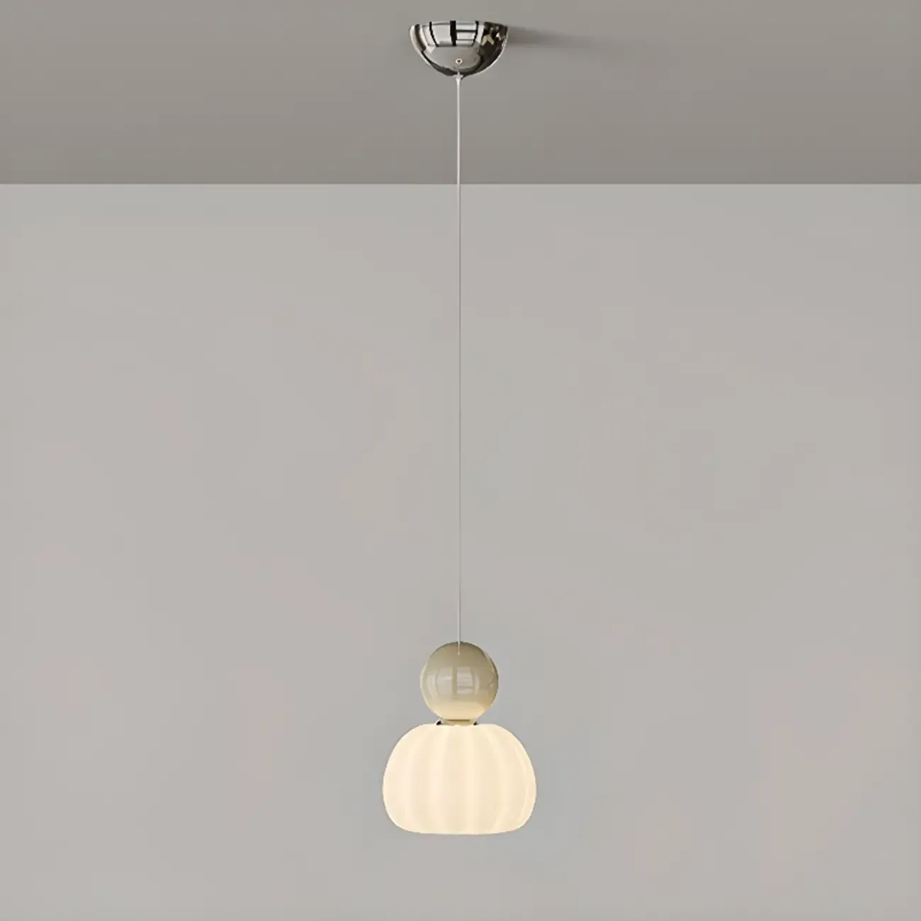 Cream Enclosure Pendant Light in Mini Size for Bedroom Image - 8