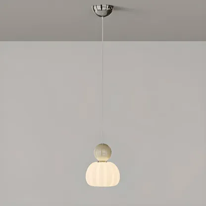 Cream Enclosure Pendant Light in Mini Size for Bedroom Image - 8