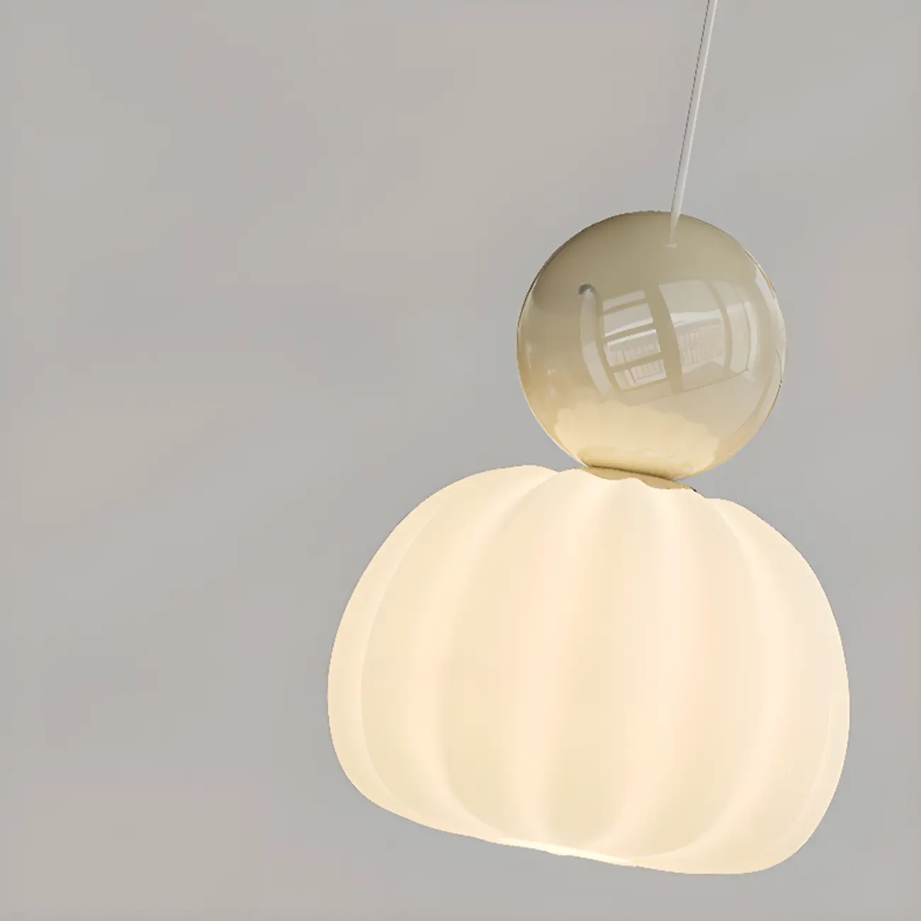 Cream Enclosure Pendant Light in Mini Size for Bedroom Image - 9 | homeyfad