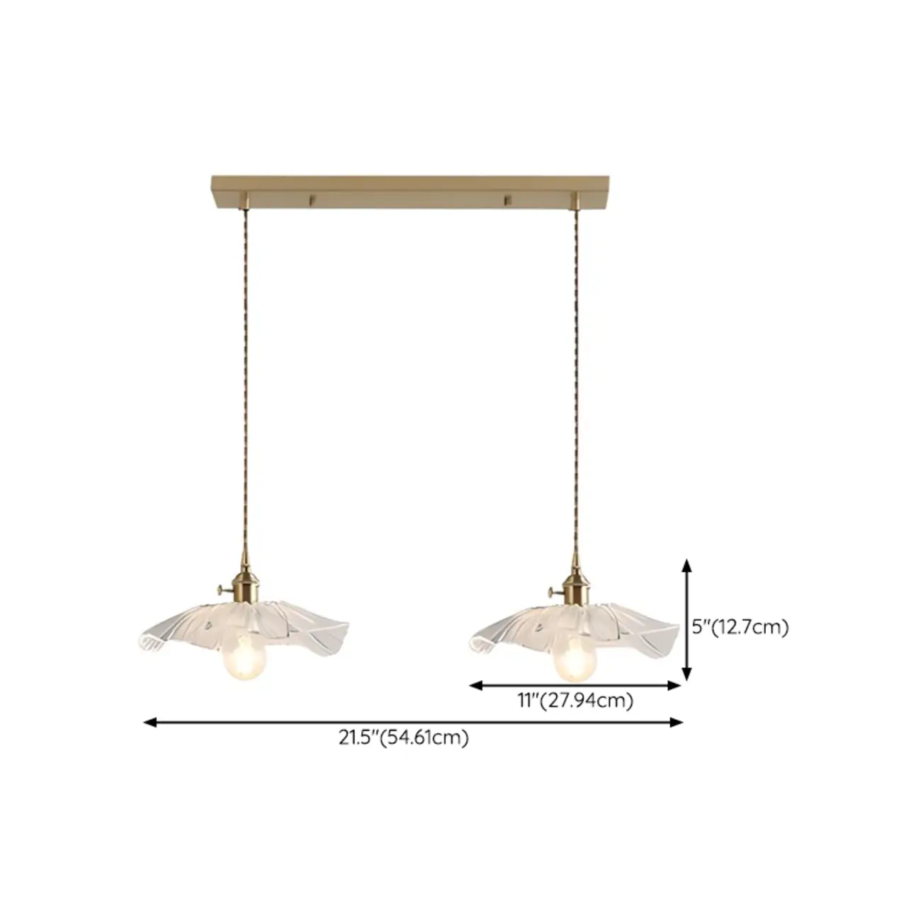 Modern Metal Hardwired Transparent Glass Floral Pendant Light Image - 14 | homeyfad