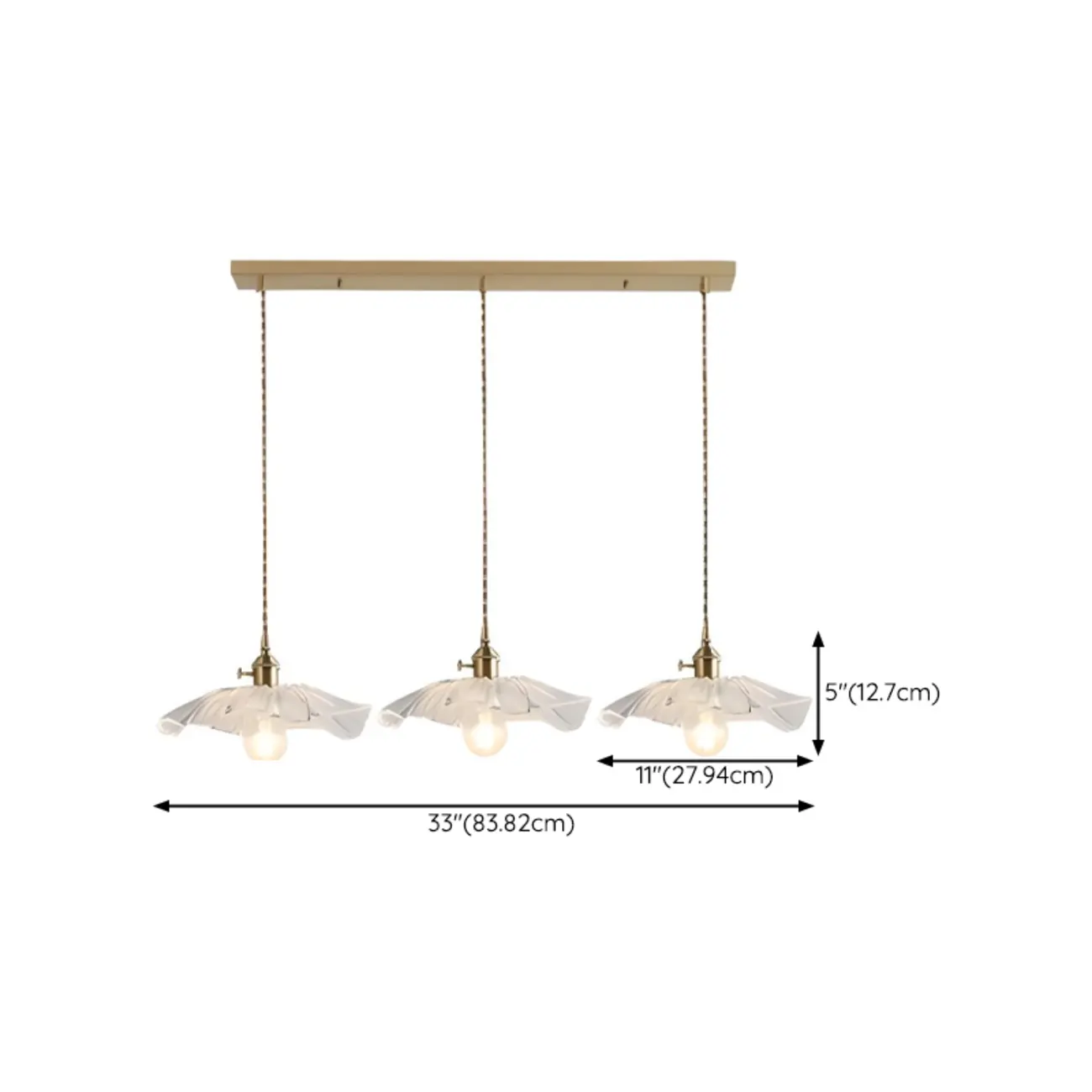 Modern Metal Hardwired Transparent Glass Floral Pendant Light Image - 16 | homeyfad