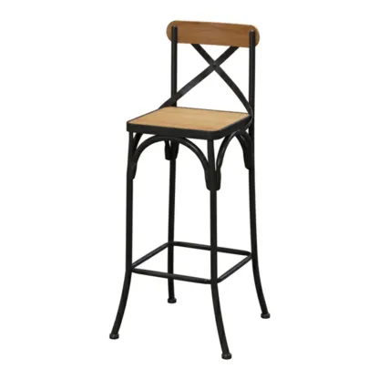  Antique Solid Wood Trestle Base Pub Table Image - 7