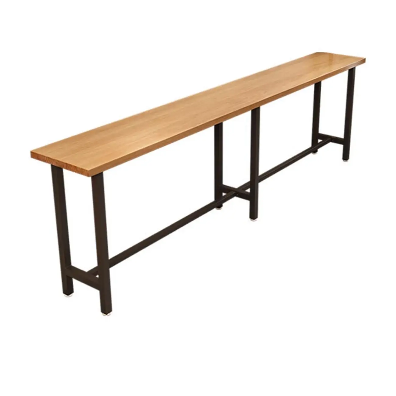  Antique Solid Wood Trestle Base Pub Table Image - 9 | homeyfad