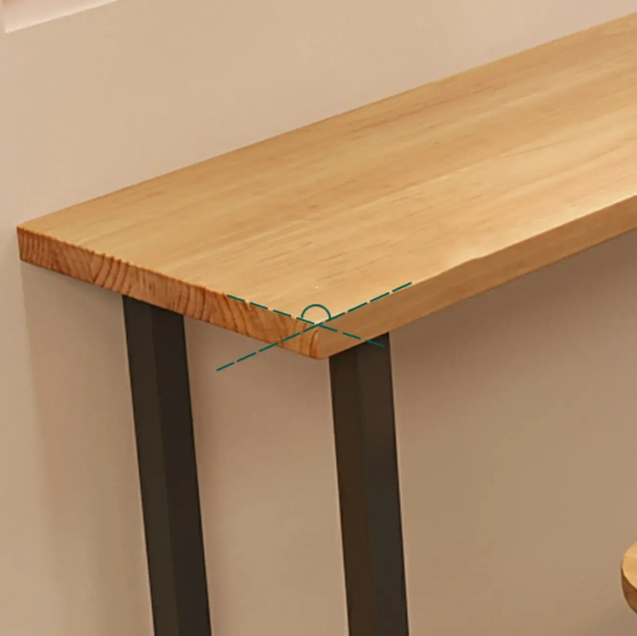  Antique Solid Wood Trestle Base Pub Table Image - 10