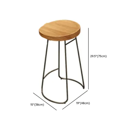  Antique Solid Wood Trestle Base Pub Table Image - 14