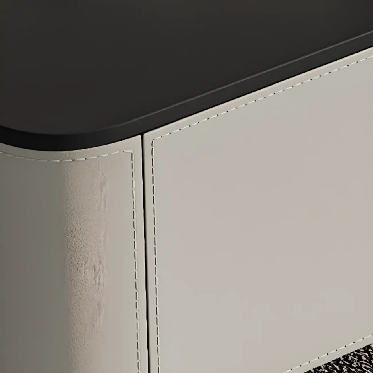 Modern Black Square Coffee Table with Drawers for Living Room  Image - 6