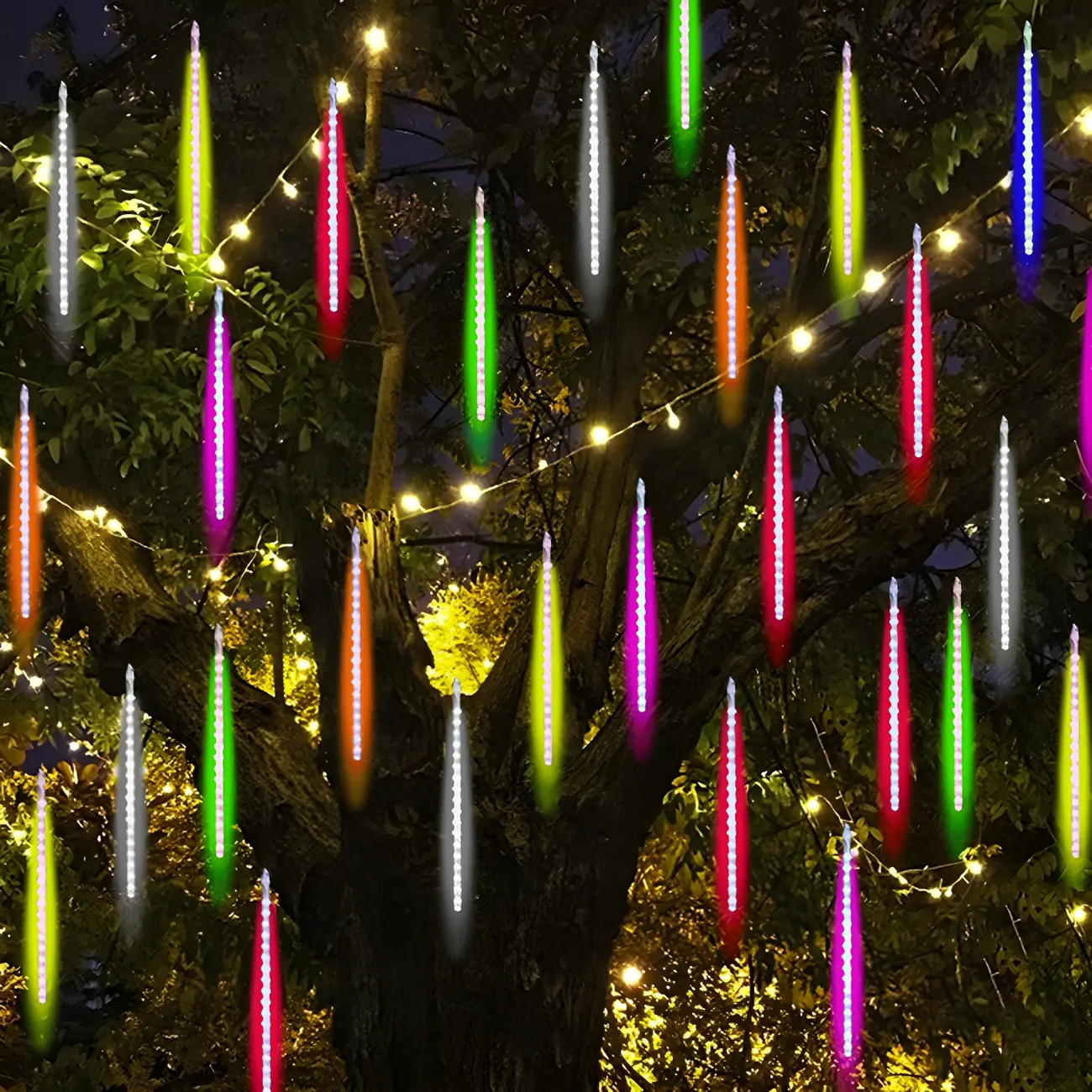 Modern Solar LED Color Changing Twinkle String Lights for Garden Image - 2 | homeyfad