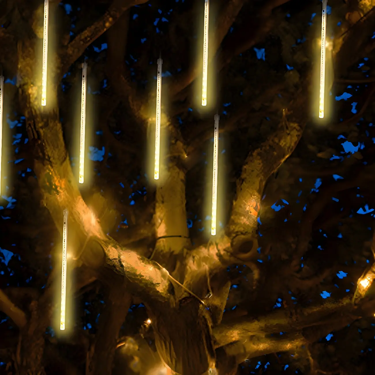 Romantic Plastic Solar Icicle String Lights Waterproof for Party Image - 1 | homeyfad