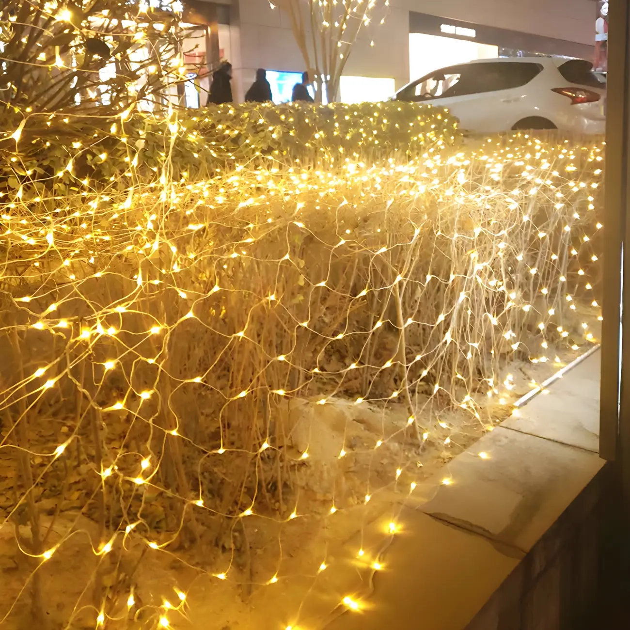 Elegant Net Shaped Solar Waterproof String Lights for Garden Image - 2 | homeyfad