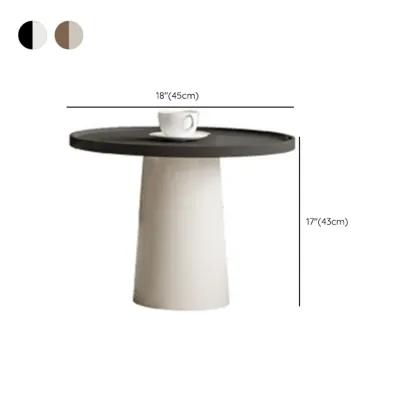 Modern Wood Oval Nesting Coffee Table with Block Base  Image - 19