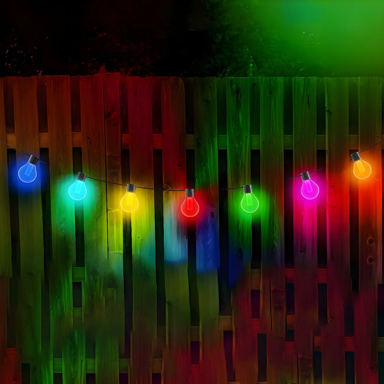 Modern Colorful LED Bulbs String Lights for Outdoor Decor Image - 2 | homeyfad