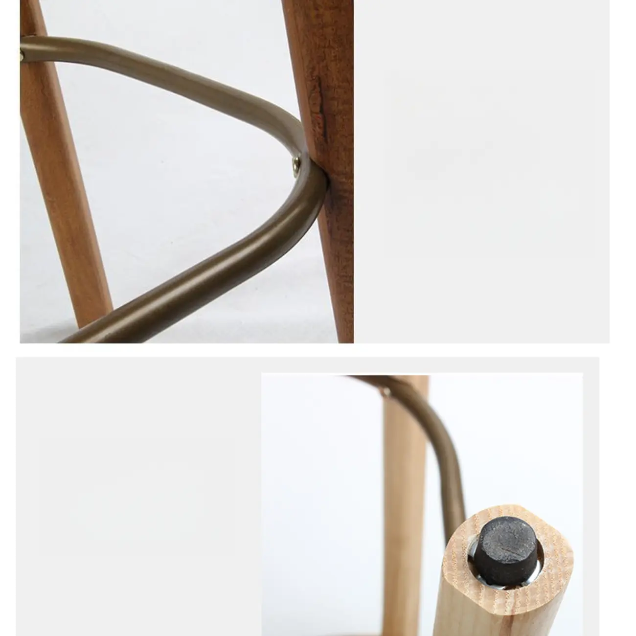 Green Tufted Faux Leather Backless Four Legs Bar Stools Image - 9 | homeyfad