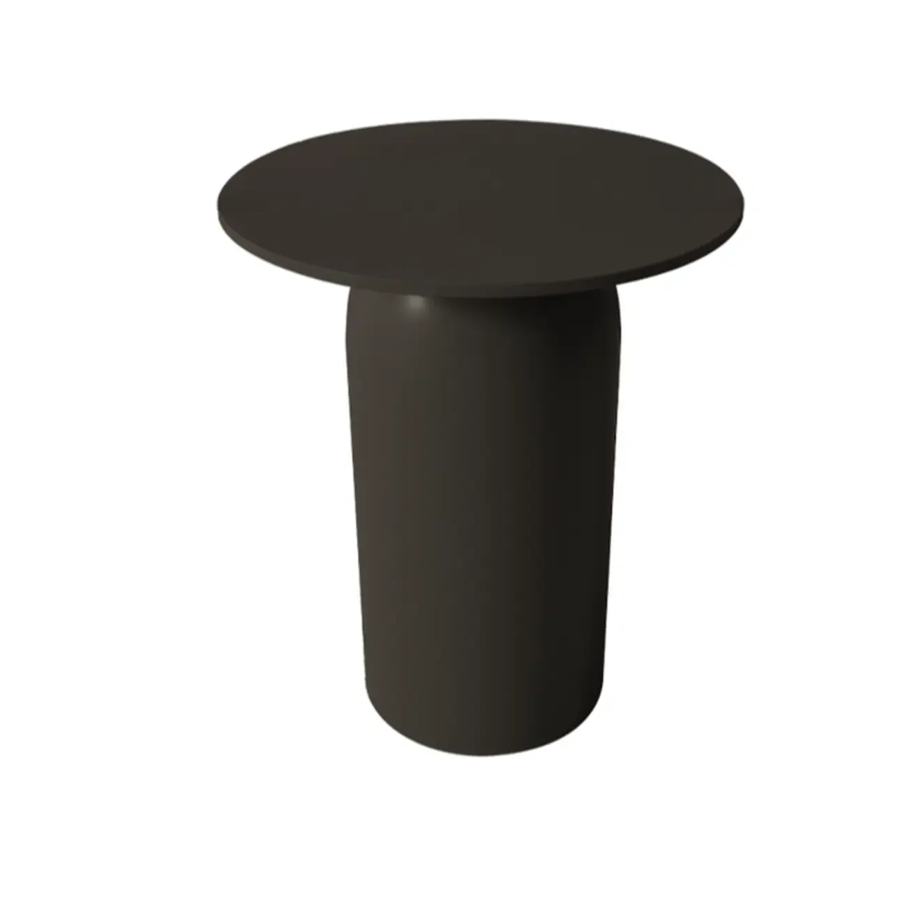 White Minimalist Round Coffee Table with Stone Top Image - 14