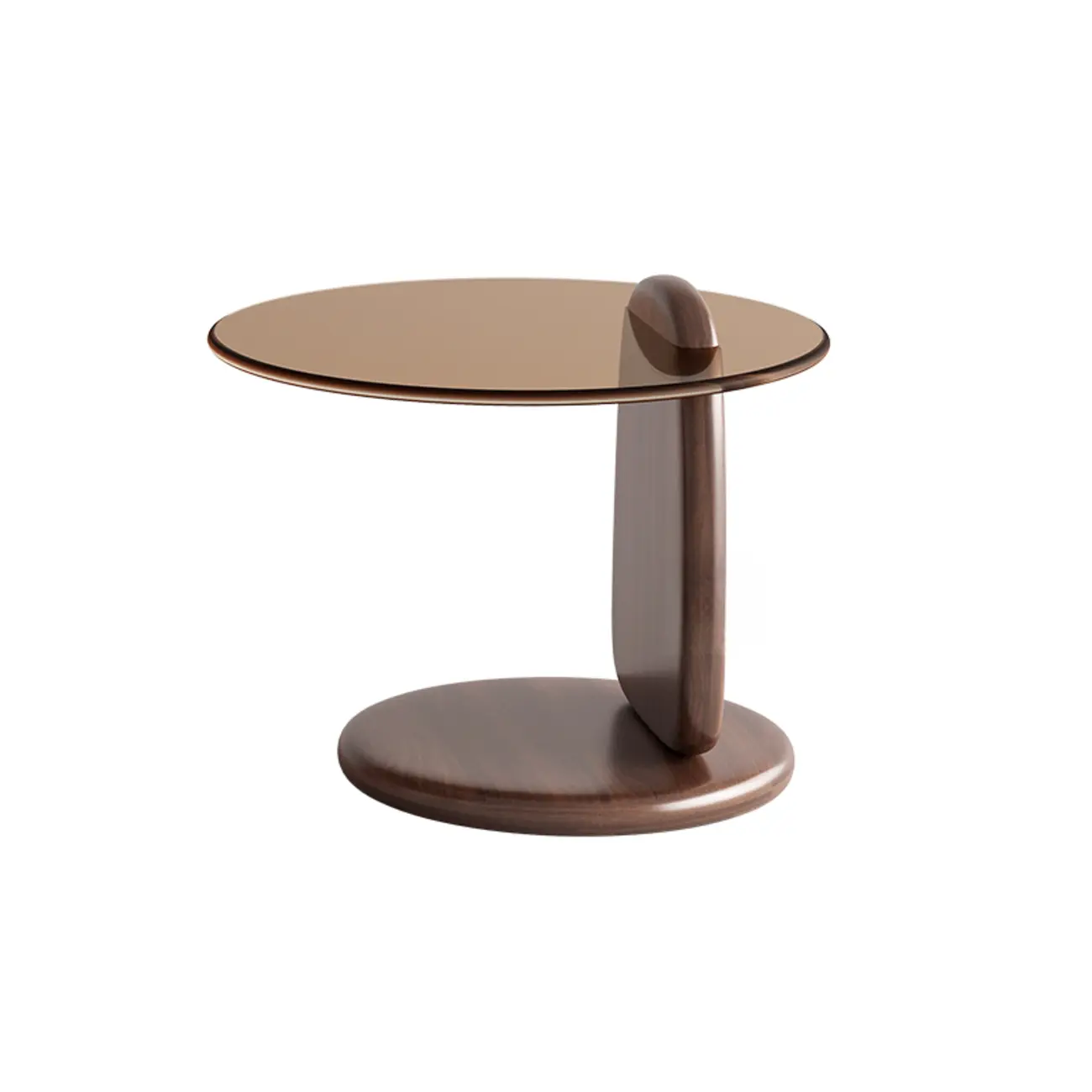 Modern Glass Round Indoor Coffee Table with Pedestal Image - 25 | homeyfad