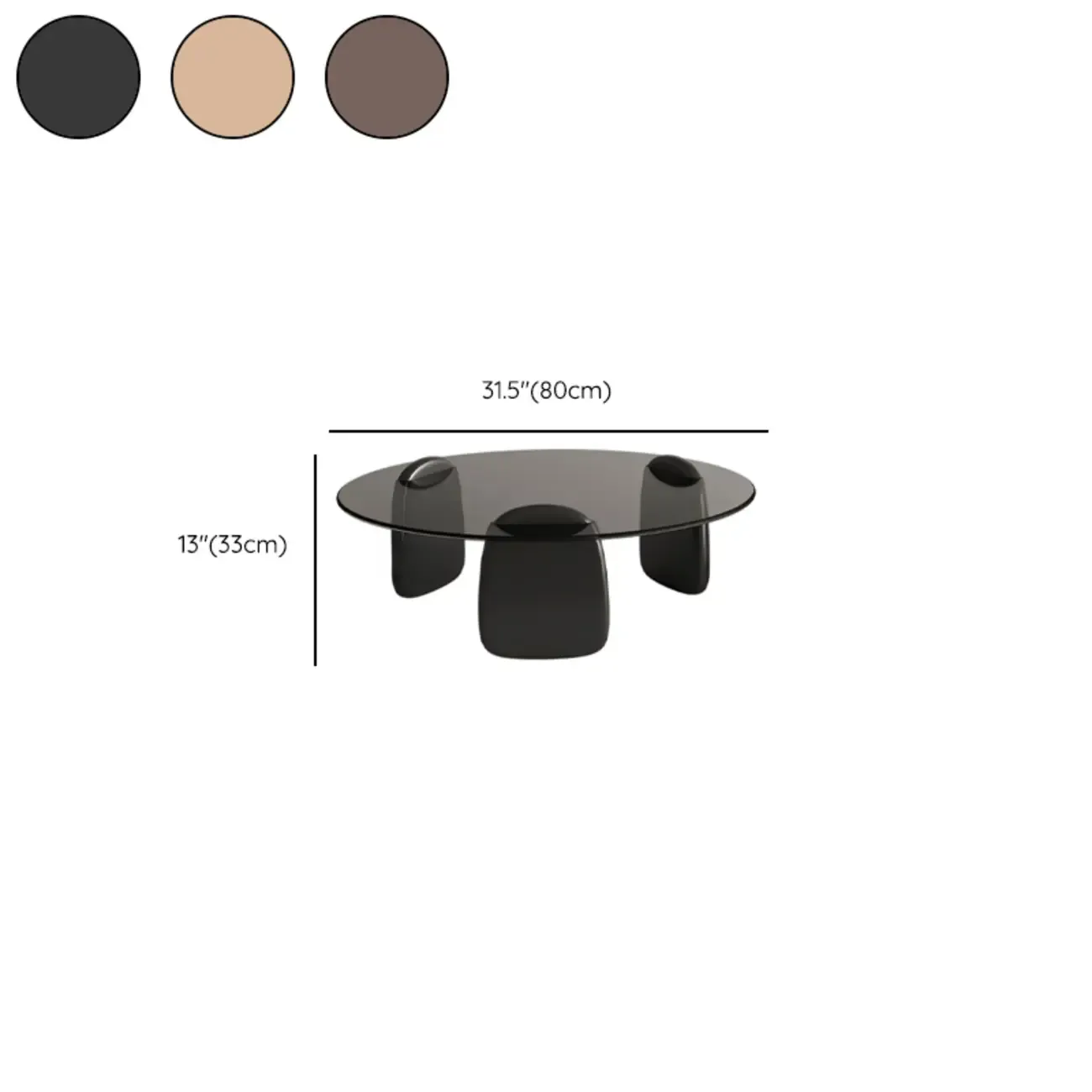 Modern Glass Round Indoor Coffee Table with Pedestal Image - 29