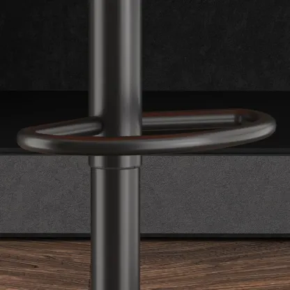 Durable Adjustable PU Leather Swivel Bar Stools with Armrest Image - 7