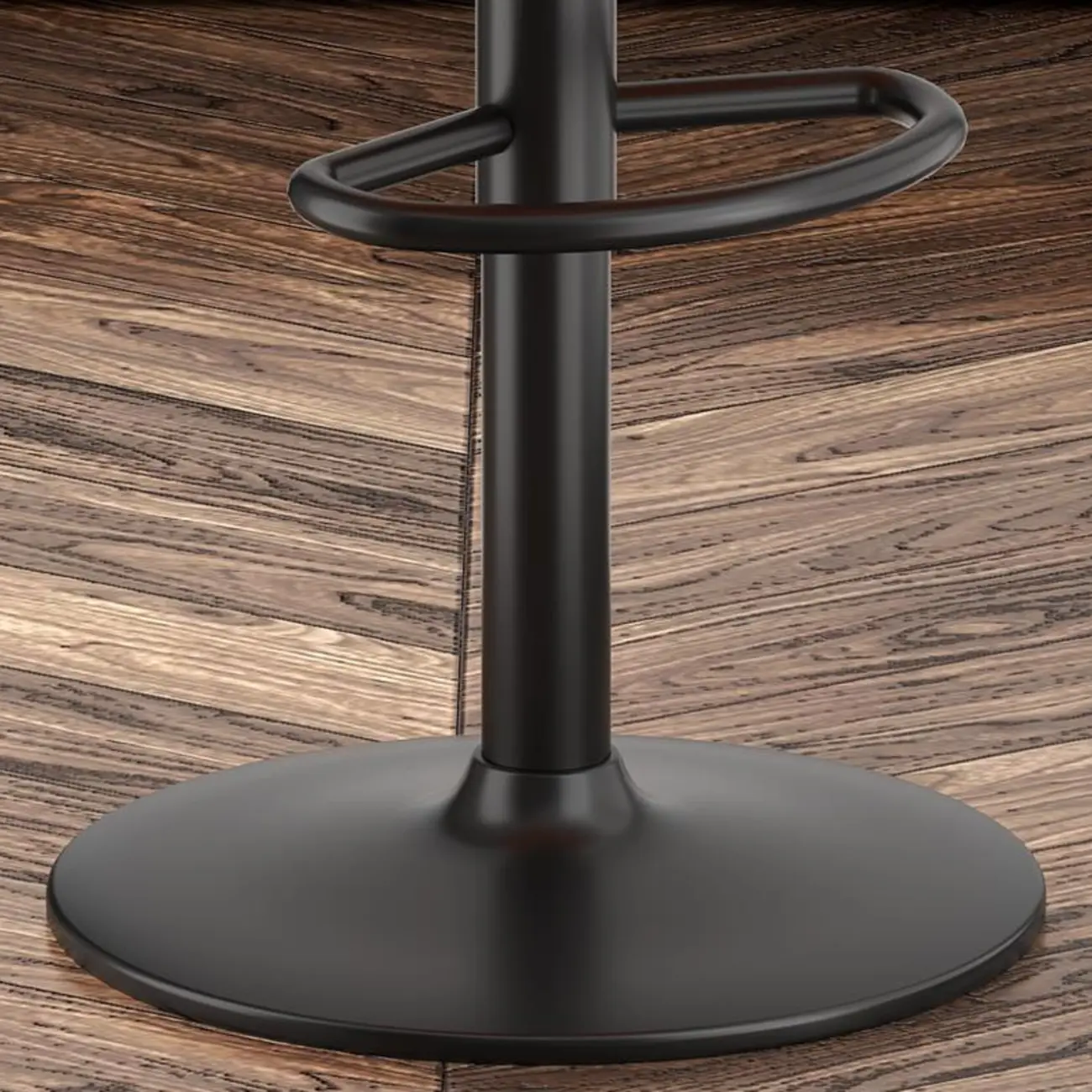 Durable Adjustable PU Leather Swivel Bar Stools with Armrest Image - 6 | homeyfad