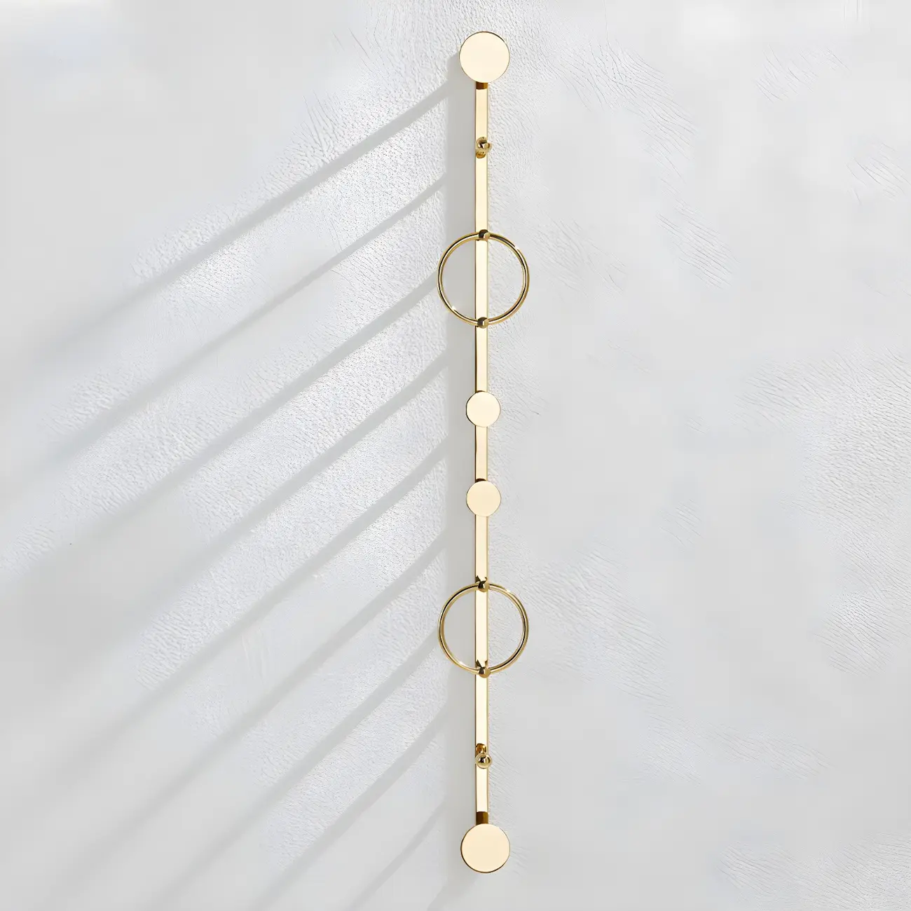 Glam Metal Wall-Mounted Coat Rack with Hooks Image - 2 | homeyfad