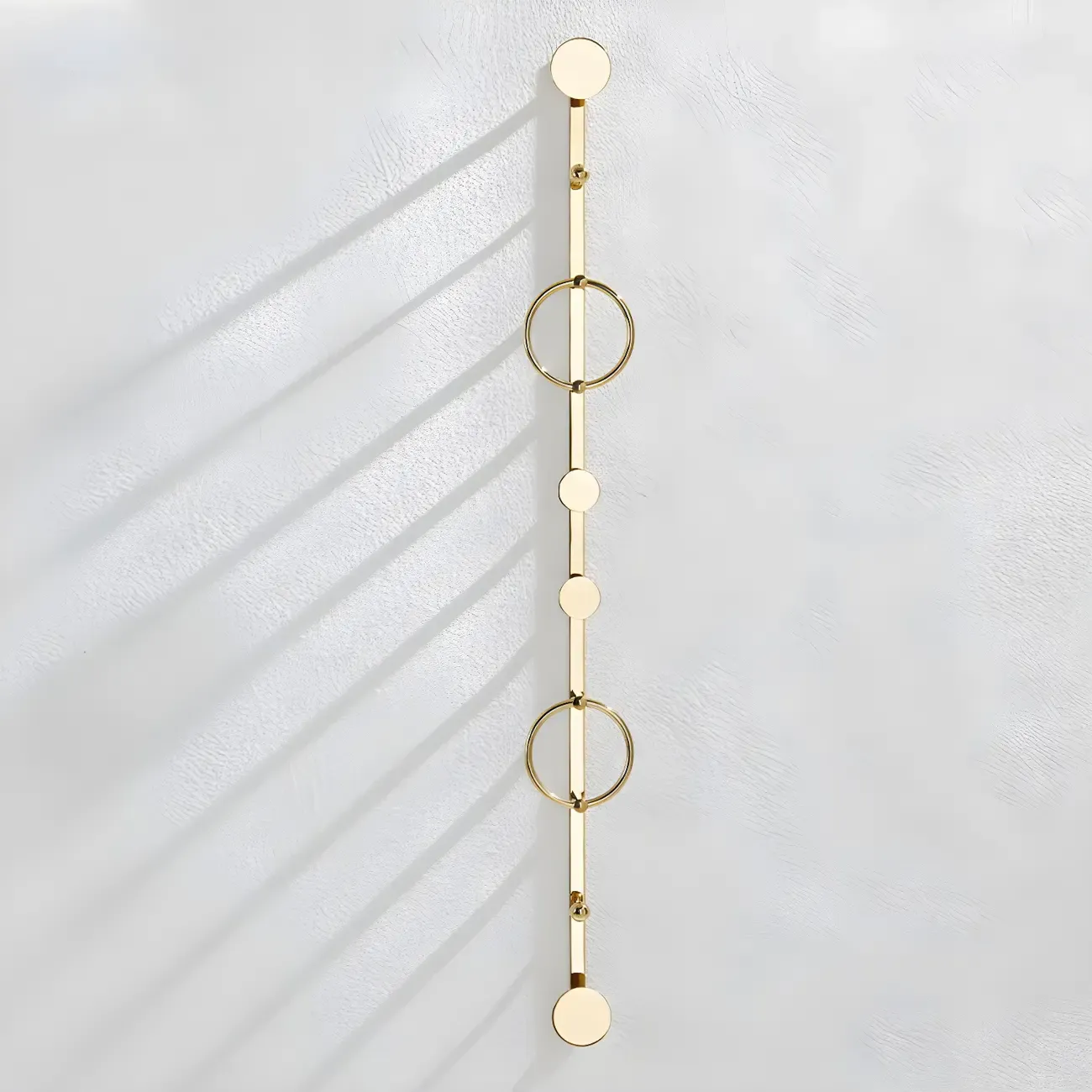 Glam Metal Wall-Mounted Coat Rack with Hooks Image - 2