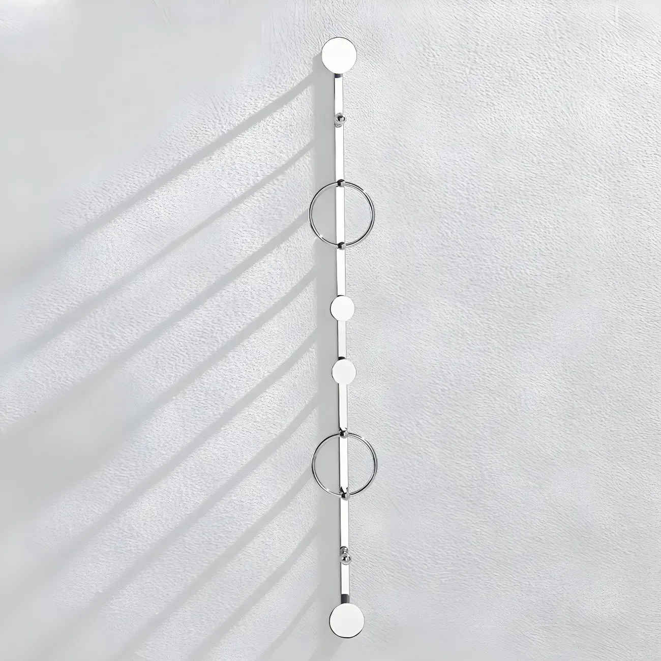 Glam Metal Wall-Mounted Coat Rack with Hooks Image - 3