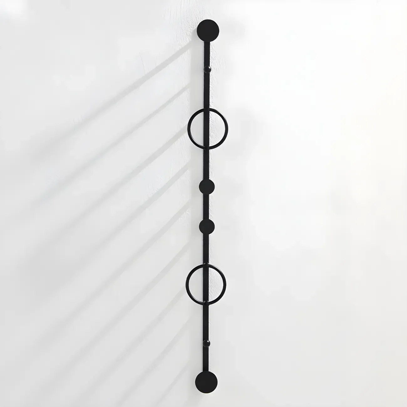 Glam Metal Wall-Mounted Coat Rack with Hooks Image - 5