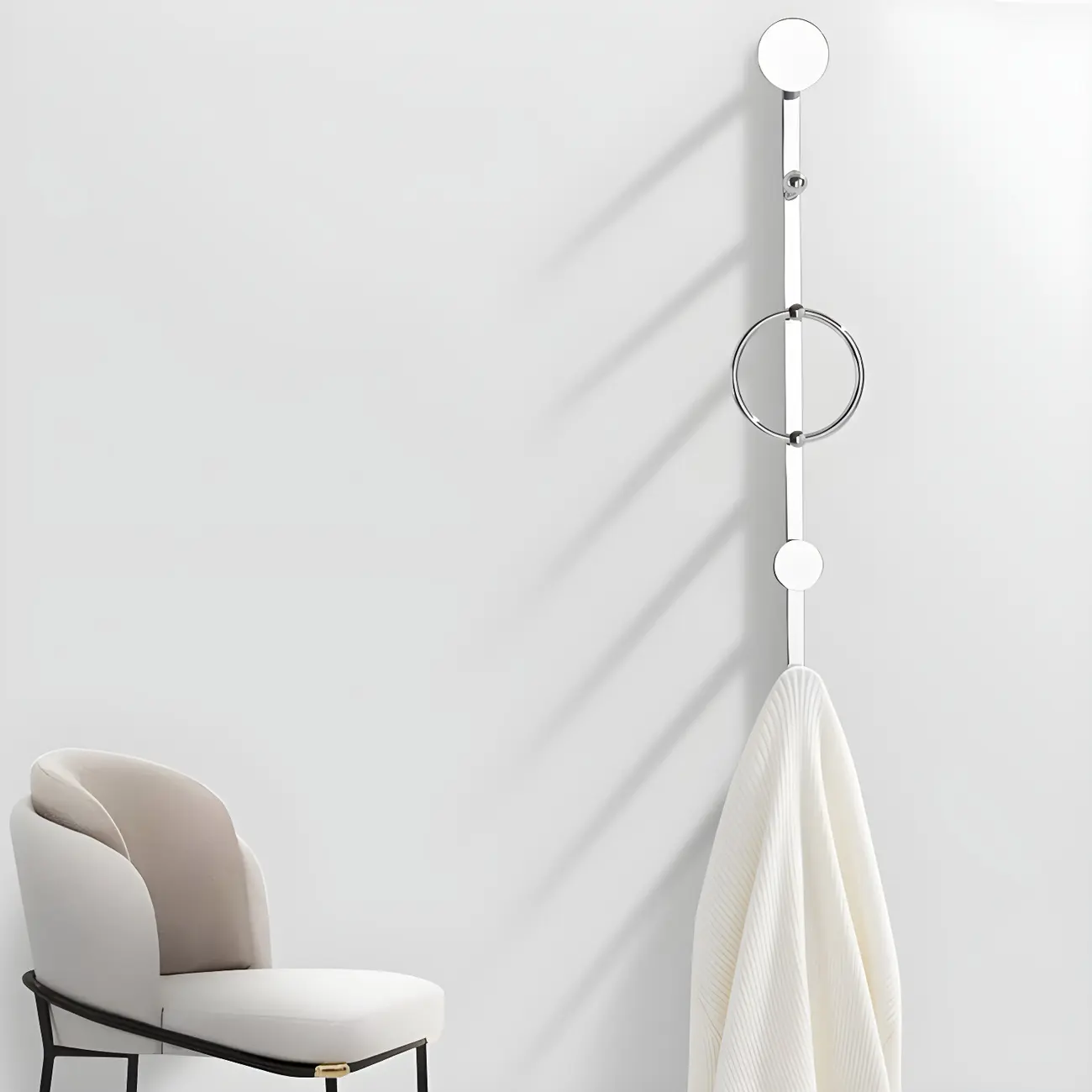 Glam Metal Wall-Mounted Coat Rack with Hooks Image - 6 | homeyfad