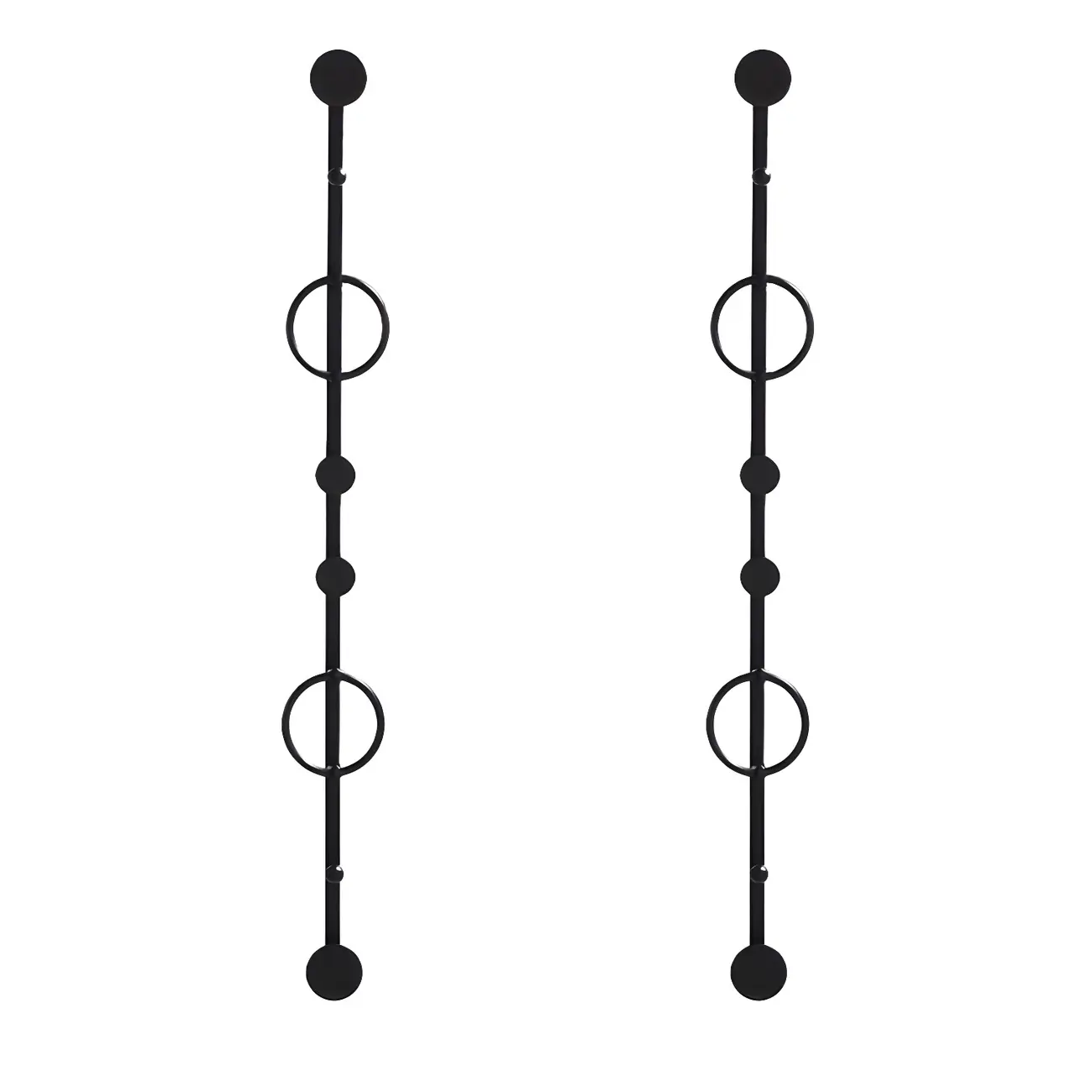 Glam Metal Wall-Mounted Coat Rack with Hooks Image - 9 | homeyfad