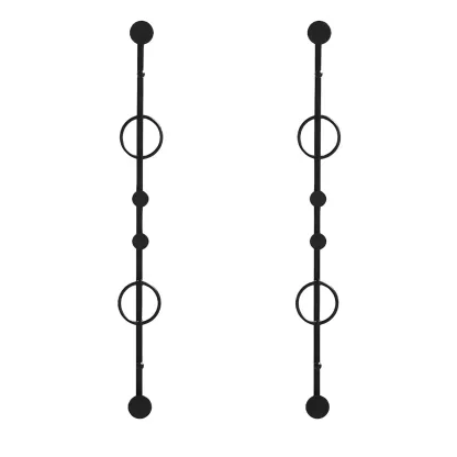 Glam Metal Wall-Mounted Coat Rack with Hooks Image - 9