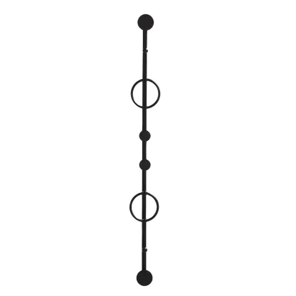 Glam Metal Wall-Mounted Coat Rack with Hooks Image - 10