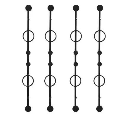 Glam Metal Wall-Mounted Coat Rack with Hooks Image - 11