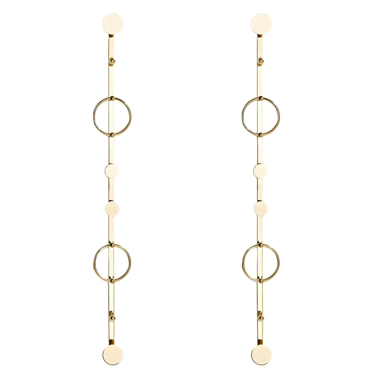 Glam Metal Wall-Mounted Coat Rack with Hooks Image - 13 | homeyfad